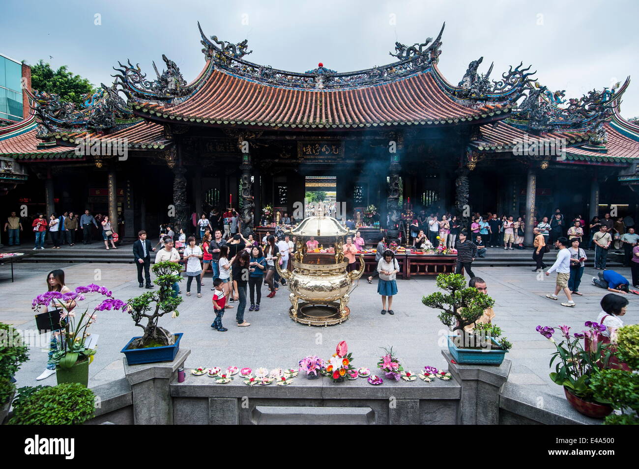 Longshan Tempel, Taipeh, Taiwan, Asien Stockfoto