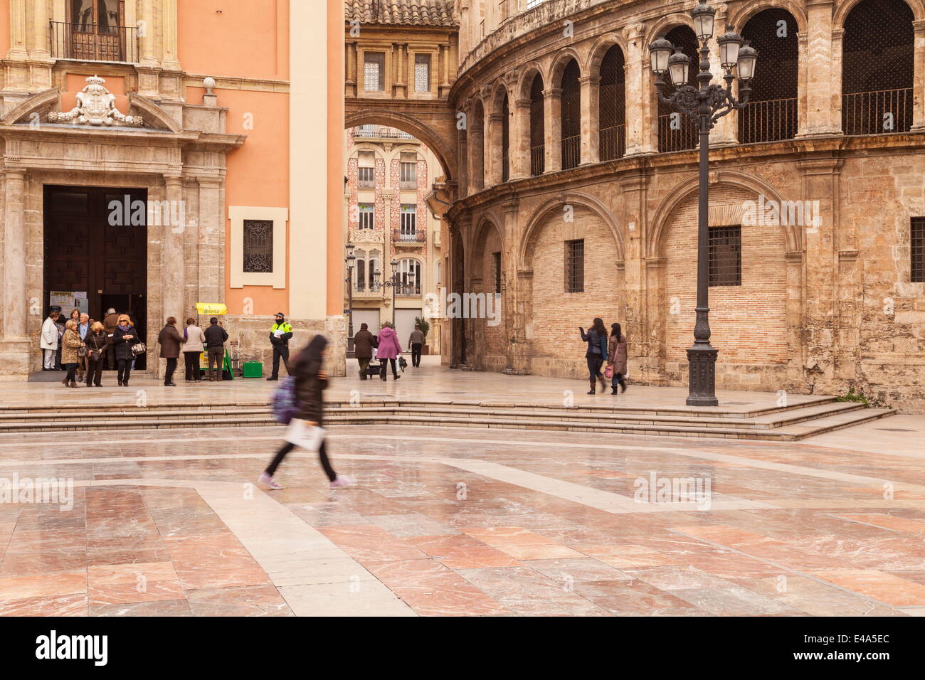 Plaza De La Virgen in Valencia, Spanien, Europa Stockfoto