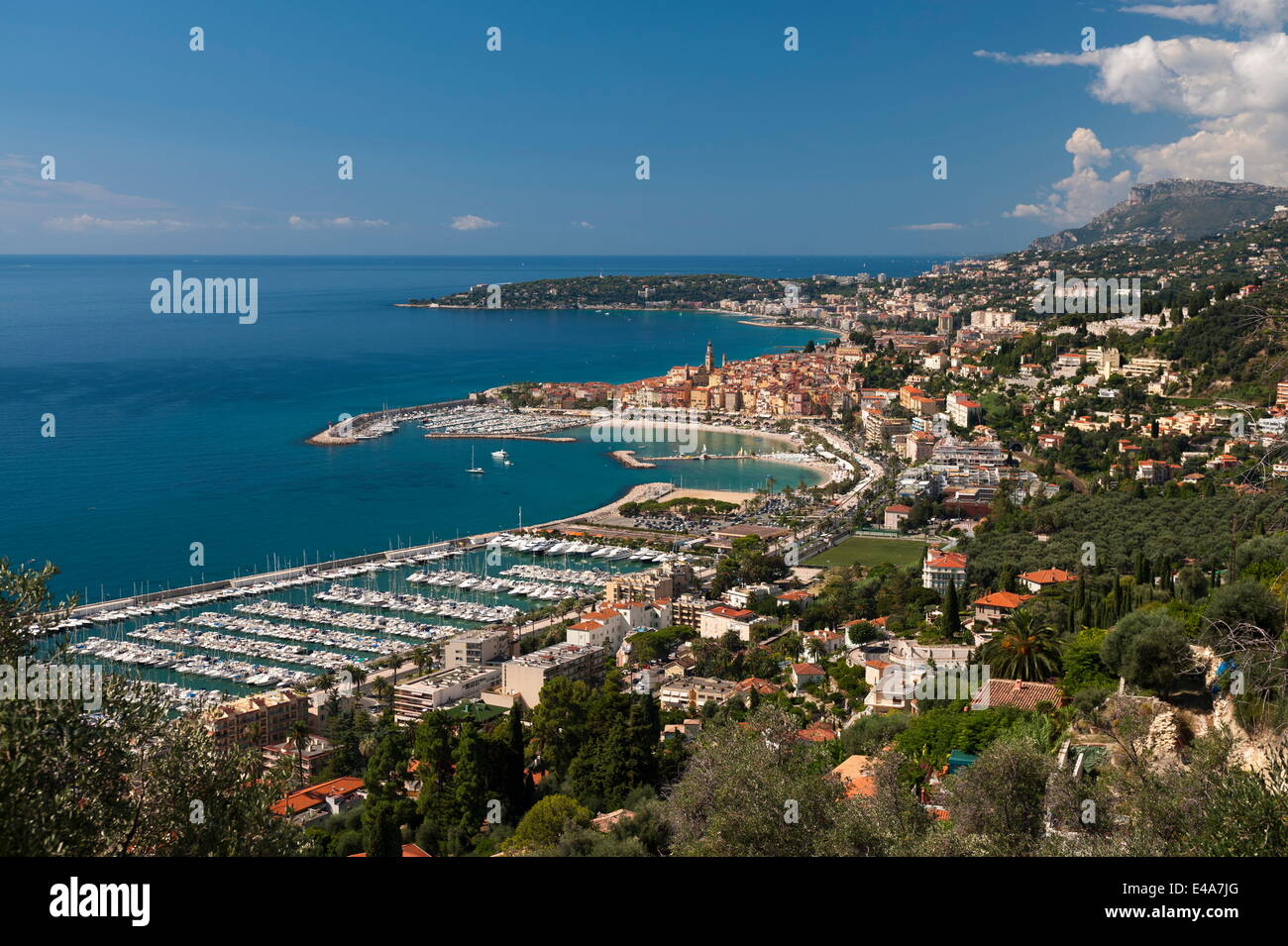 Menton und Cap Martin, Provence-Alpes-Cote d ' Azur, Côte d ' Azur, Frankreich, Mittelmeer, Europa Stockfoto