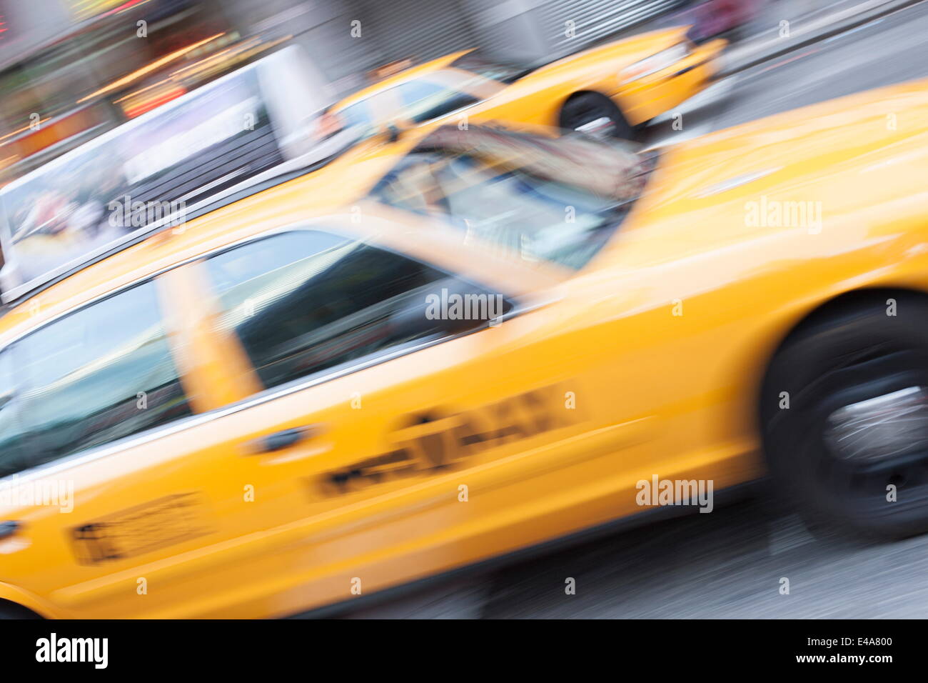 Gelbes Taxi, New York, Vereinigte Staaten von Amerika, Nordamerika Stockfoto
