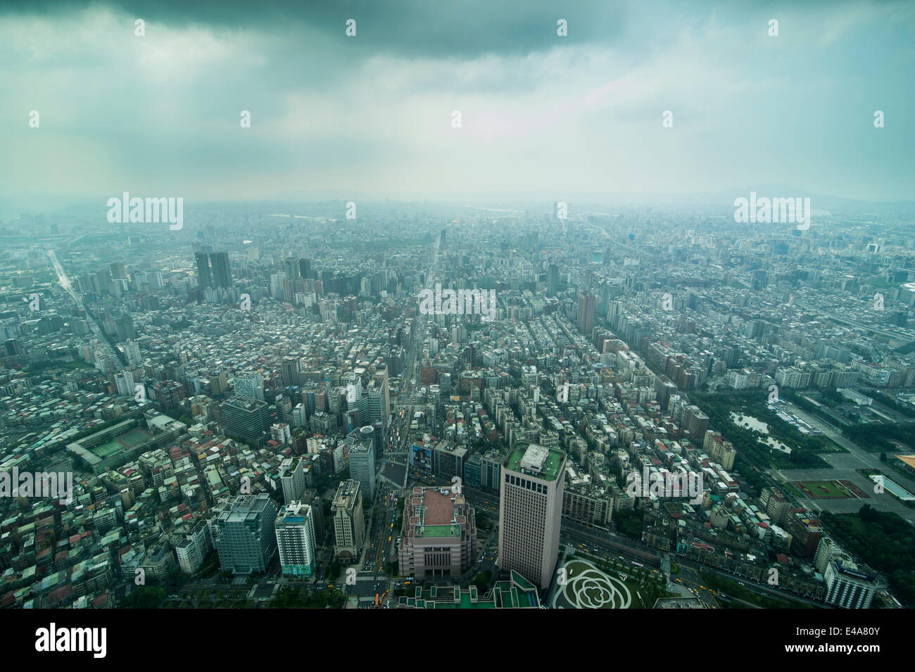 Blick über Taipei 101 Tower, Taipei, Taiwan, Asien Stockfoto