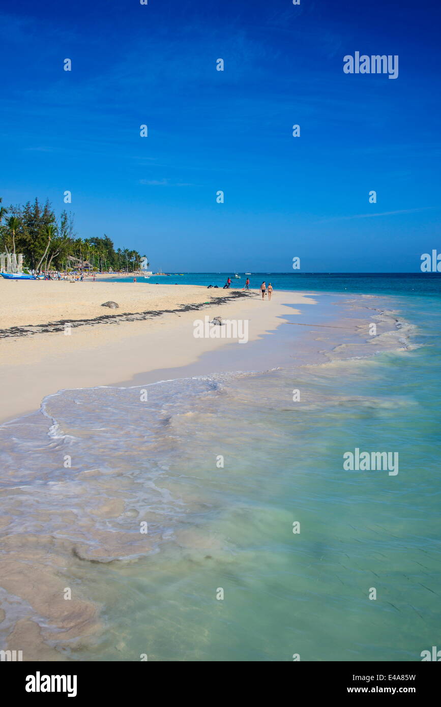 Strand von Bavaro, Punta Cana, Dominikanische Republik, Karibik, Karibik, Mittelamerika Stockfoto