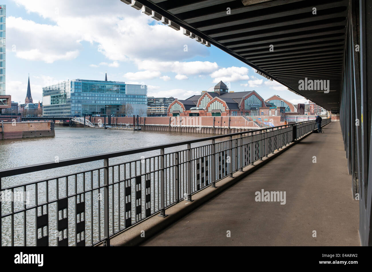 Deutschland, Hamburg, Blick vom Oberhafenbruecke auf Deichtorhallen Stockfoto