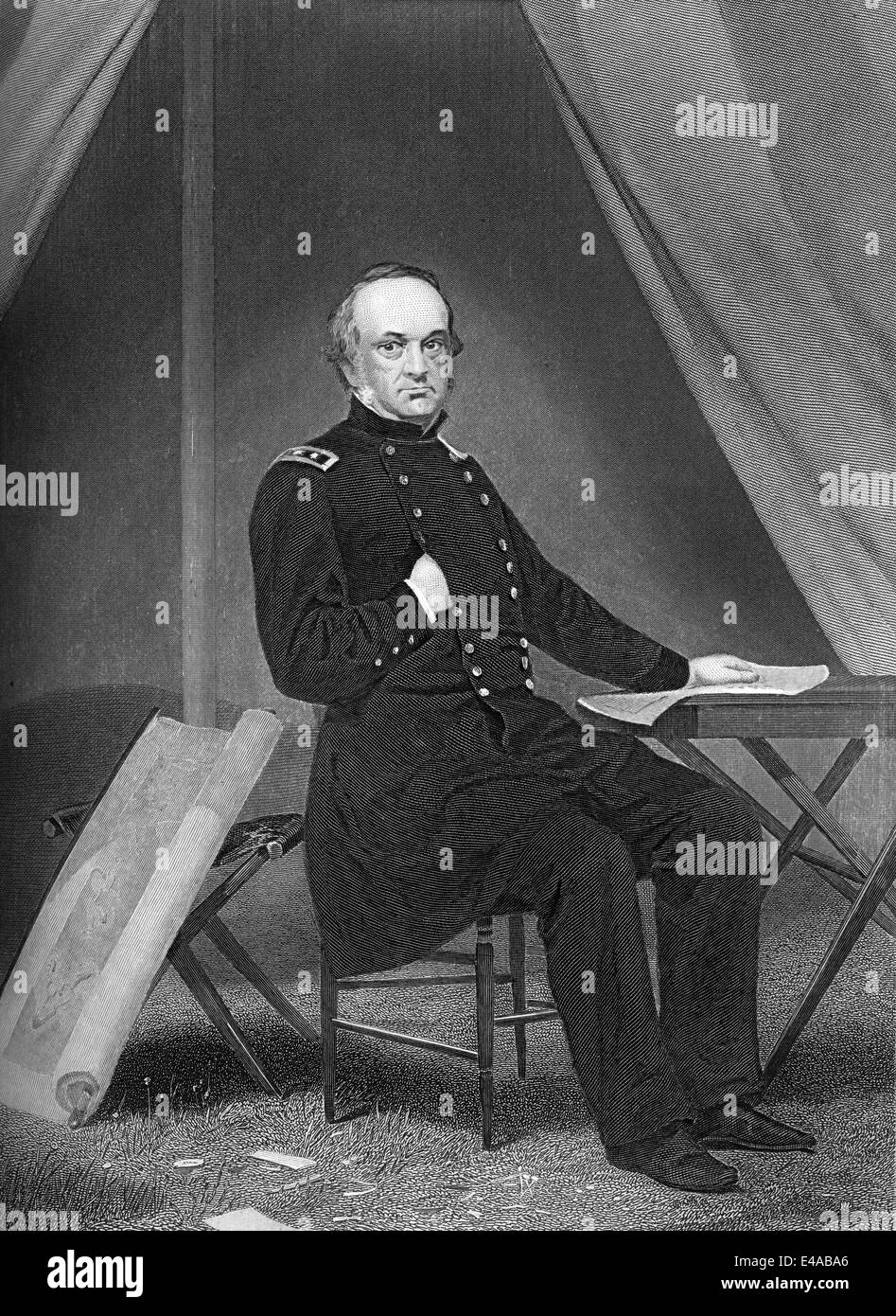 Henry Wager Halleck, 1815-1872, ein United States Army Officer, Gelehrter und Rechtsanwalt, Stockfoto