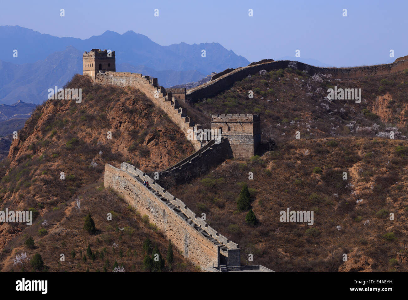 Berühmte chinesische Mauer Stockfoto