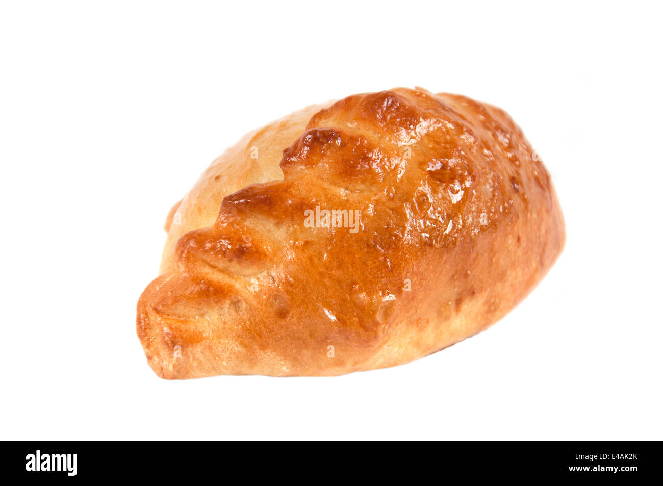 Kuchen sehr lecker waren Hausmannskost paar gebackene kalorienreiche Ernährung essen weißen Hintergrund isoliert Isolierung isolieren golden nobod Stockfoto