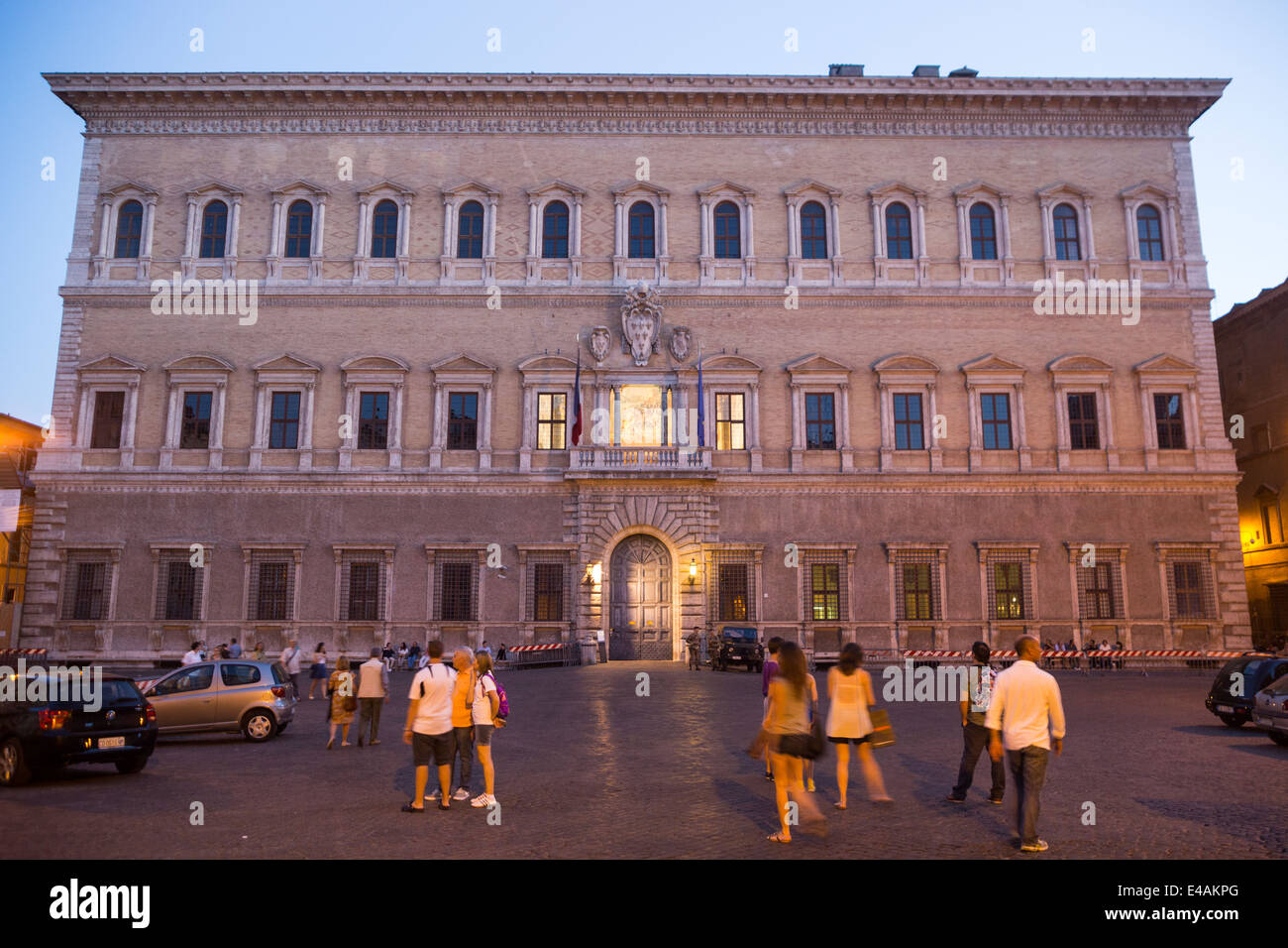 Palazzo Farnese, französische Botschaft in Rom Stockfoto