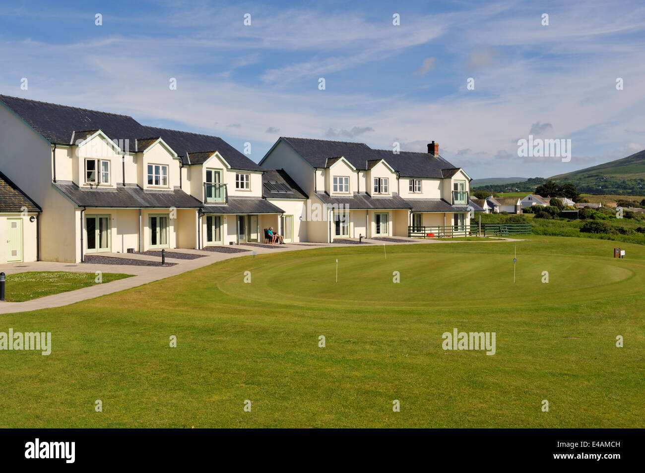 Newport Links Golf Club & Resort Unterkunft Appartements, Pembrokeshire, Wales, UK Stockfoto