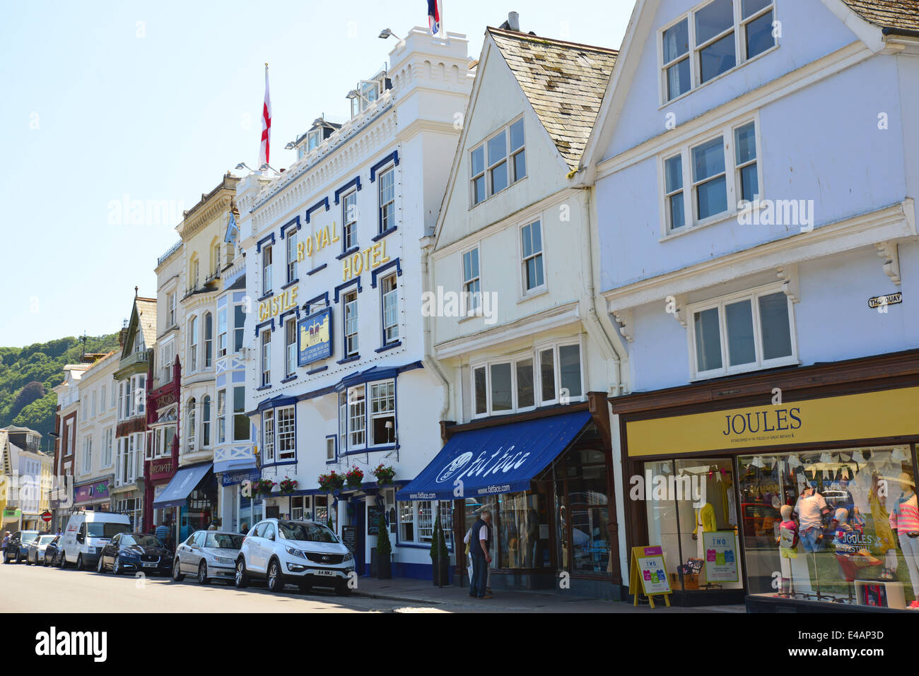 Royal Castle Hotel, The Quay, Dartmouth, Devon, England, Großbritannien Stockfoto