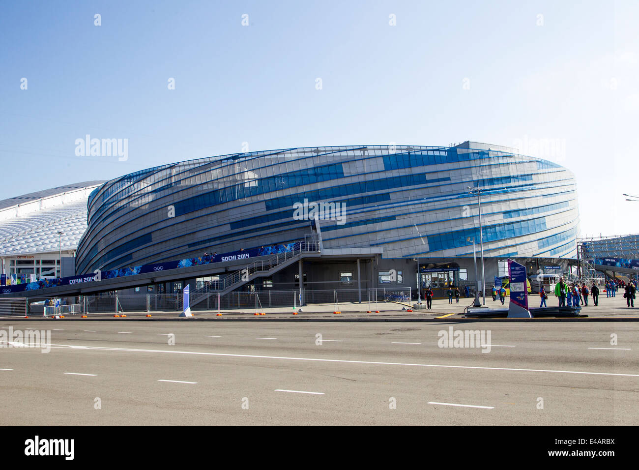 Shayba Arena Austragungsort der Frauen Eishockey-USA-FIN an die Olympischen Winterspiele Sotschi 2014 Stockfoto