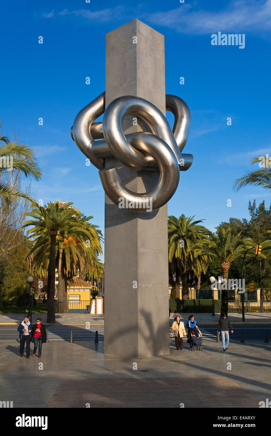 Skulptur der Knoten von Jose Noja, Huelva, Andalusien, Spanien, Europa Stockfoto