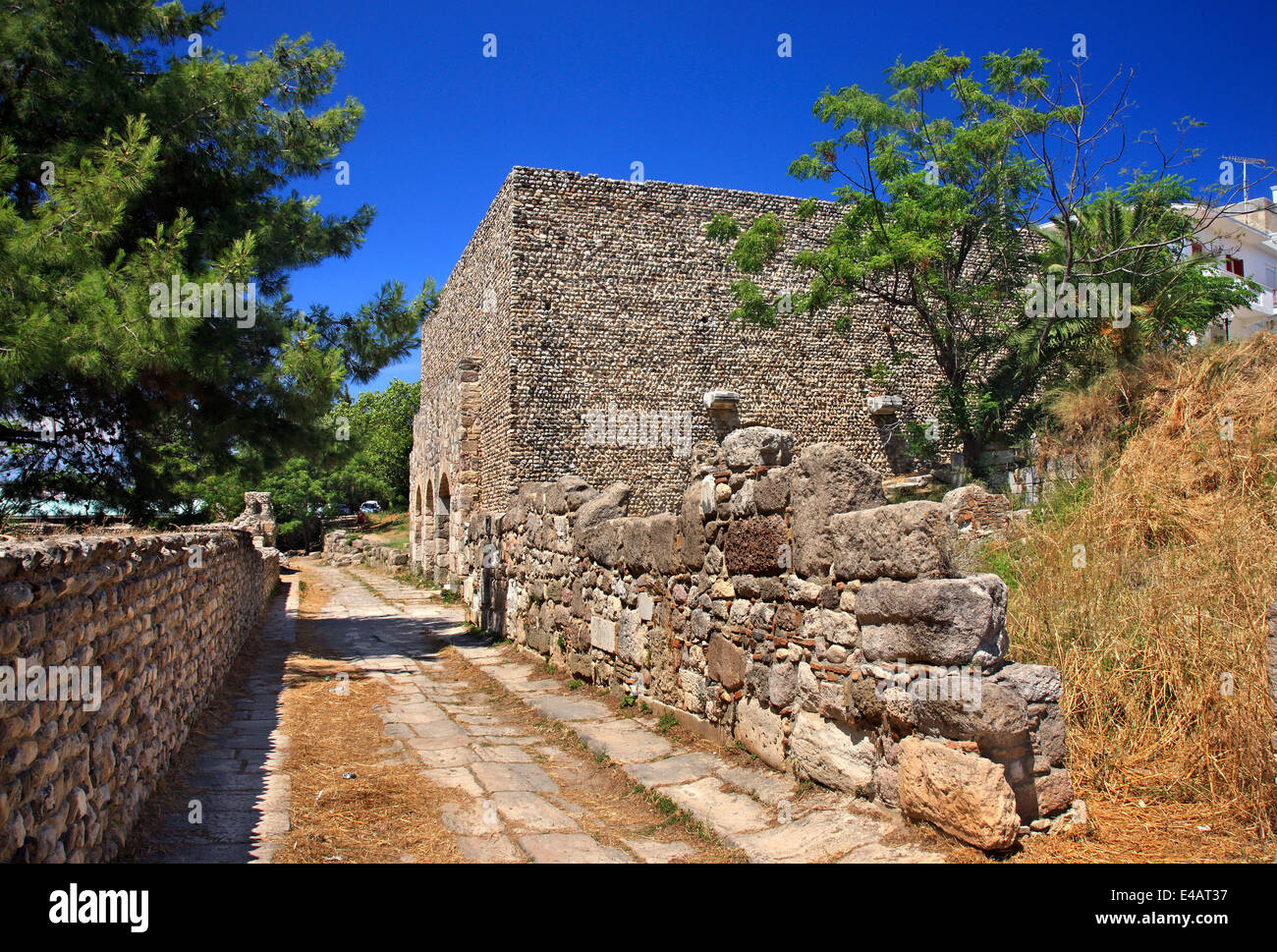 Nymphaion (Nymphäum) an der westlichen archäologischen Stätte von Kos, Kos Insel, Dodekanes, Ägäis, Griechenland. Stockfoto