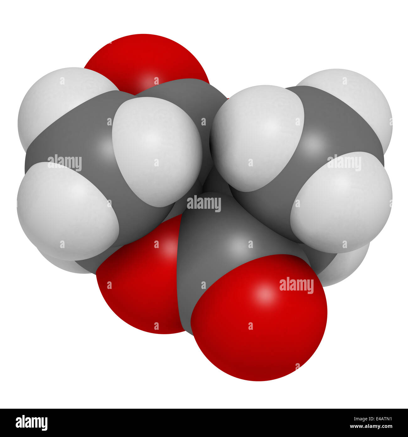 L-Lactid PLA Vorläufer Molekül. In der Synthese von Polymeren Polymilchsäure (Polylactid, Polylactate) Säure Kunststoff verwendet. Stockfoto