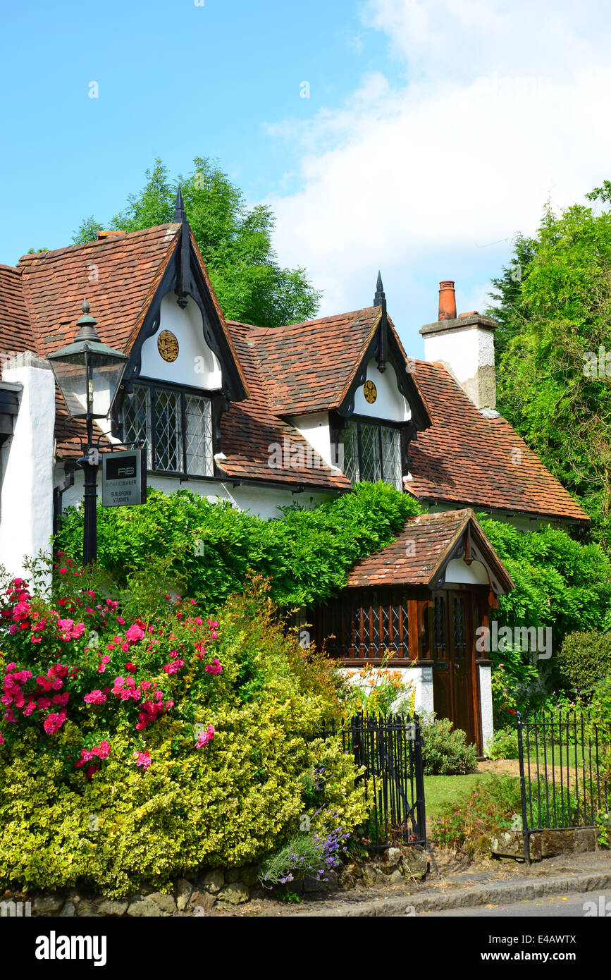 Grad II aufgeführten Seaforth Cottage, Gomshall Lane, Shere, Surrey, England, Vereinigtes Königreich Stockfoto