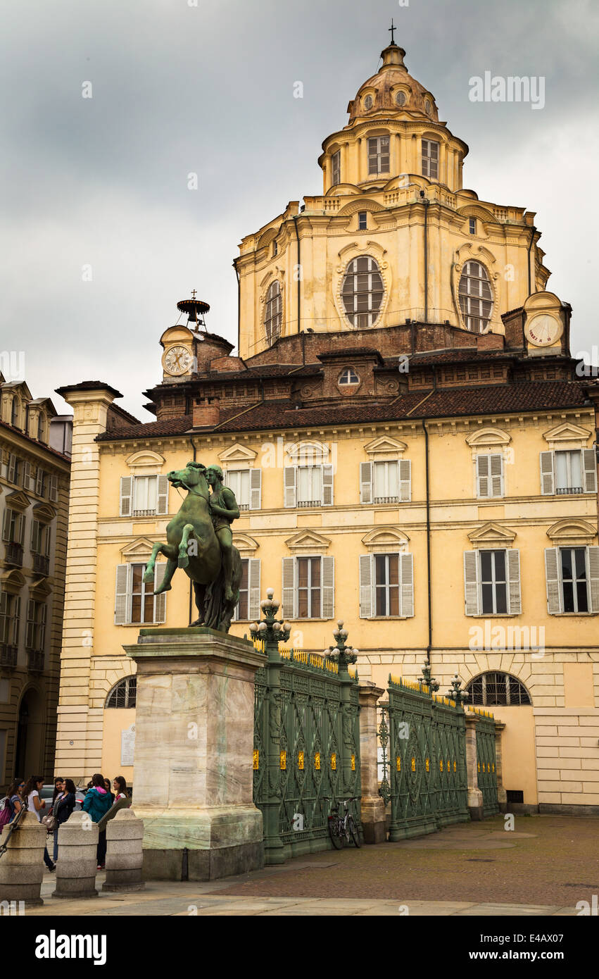Königliche Kirche von San Lorenzo, in der Piazza Castello, Turin, Piemont, Italien. Stockfoto