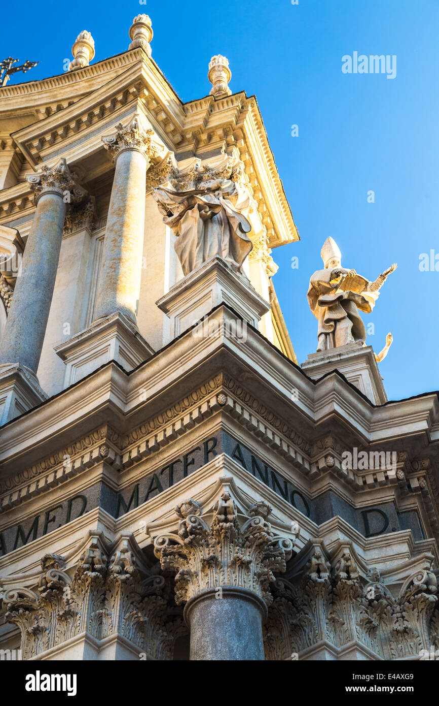Detail von der Kirche Santa Cristina. Piazza San Carlo, Turin, Italien. Stockfoto