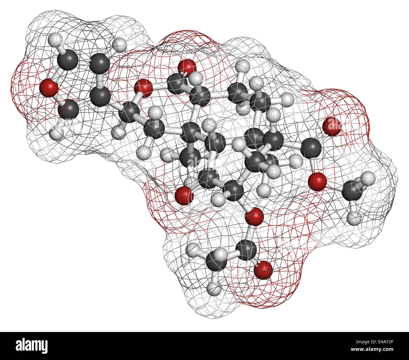 Salvinorin A Entheogen Molekül. Psychotropen Molekül von Salvia Divinorum. Stockfoto