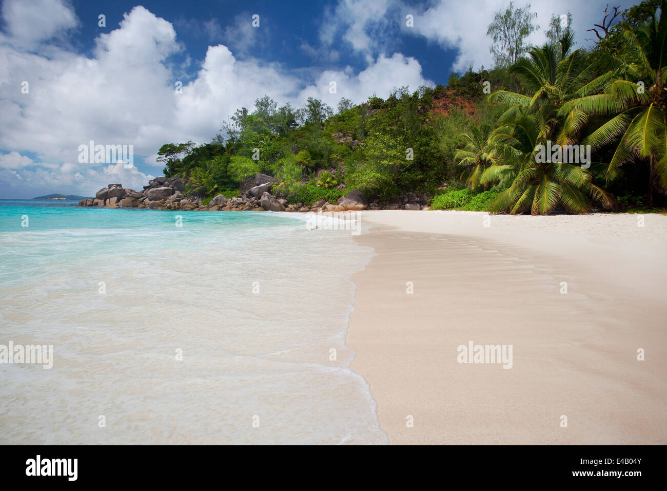 Dream Beach Seychellen Stockfoto