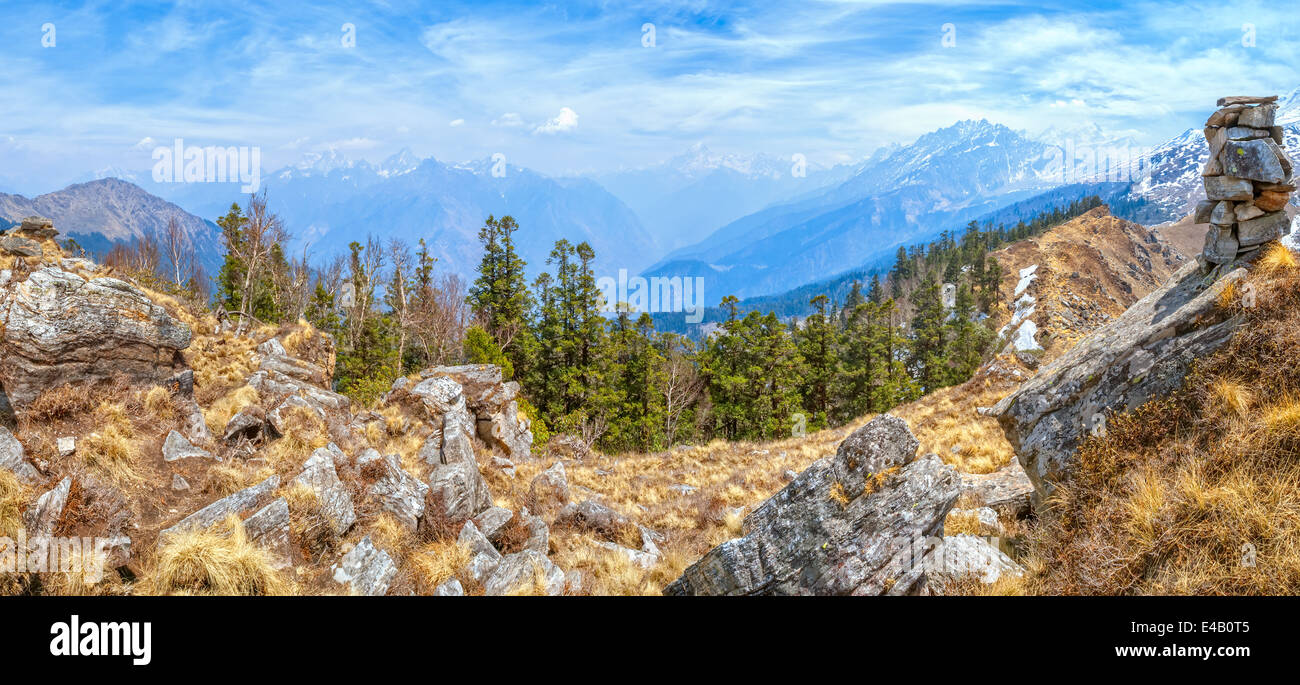 Kuari-Pass oben Himalaya Stockfoto