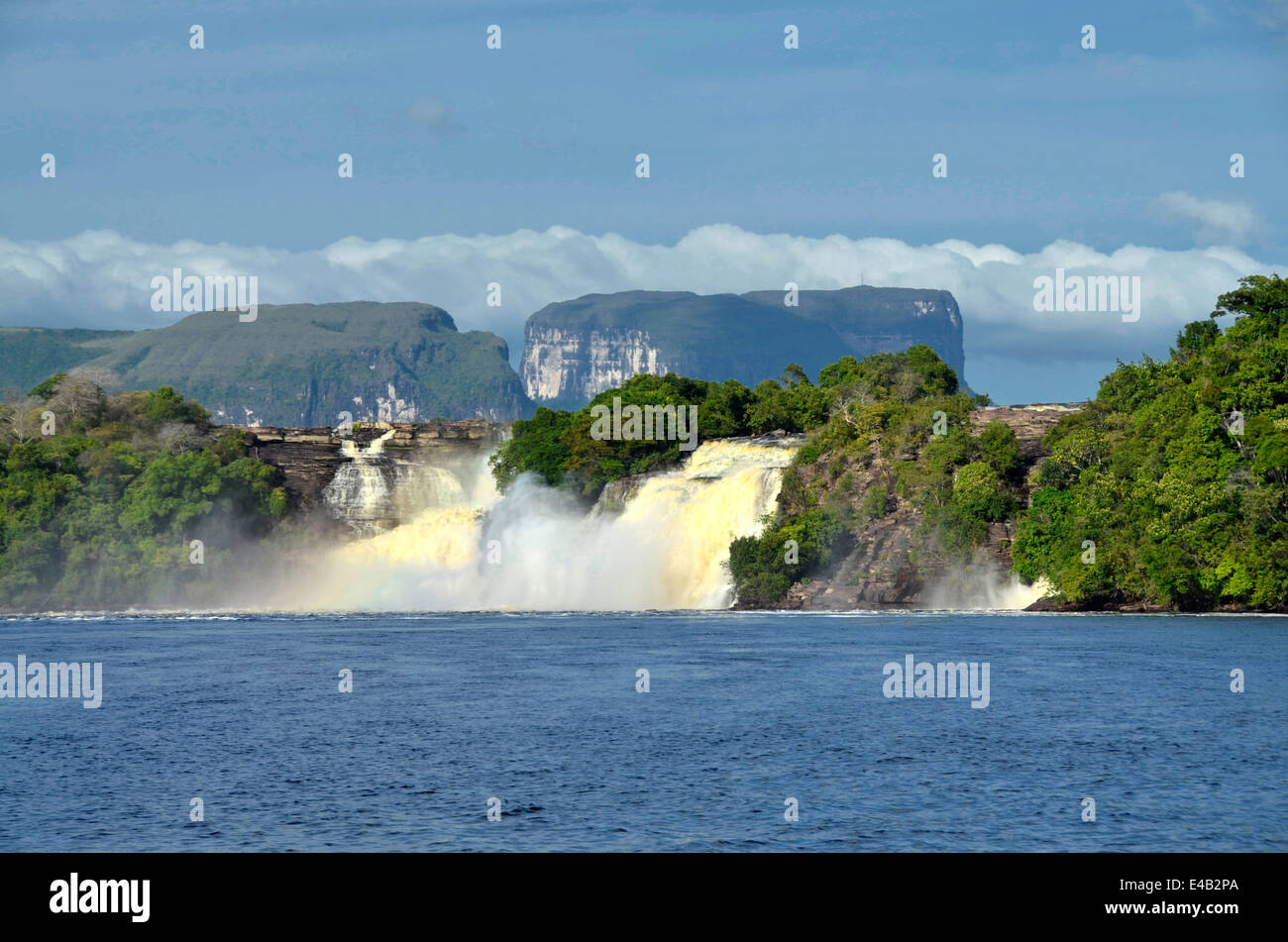 Ucaima Falls in Canaima Lagune. Edo. Canaima-Nationalpark. Bolívar. Venezuela Stockfoto