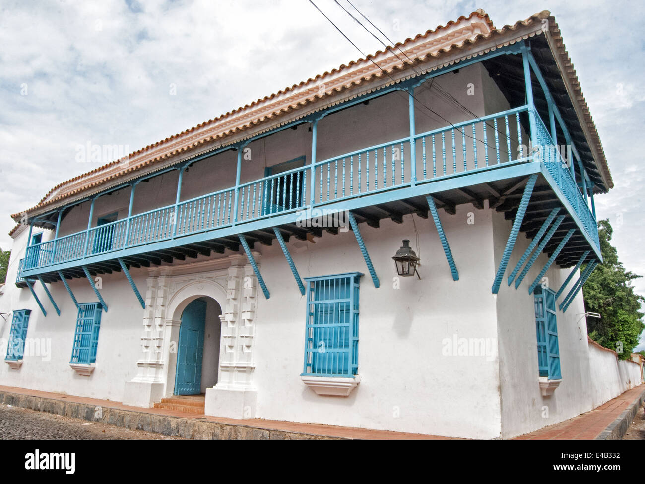 Haus im Kolonialstil. Coro, Falcón Zustand. Venezuela Stockfoto