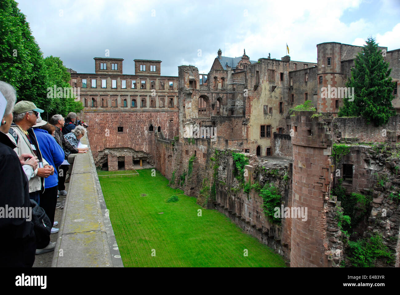 Ruinen der alten Heidelberger Schloss in Heidelberg, Deutschland Stockfoto