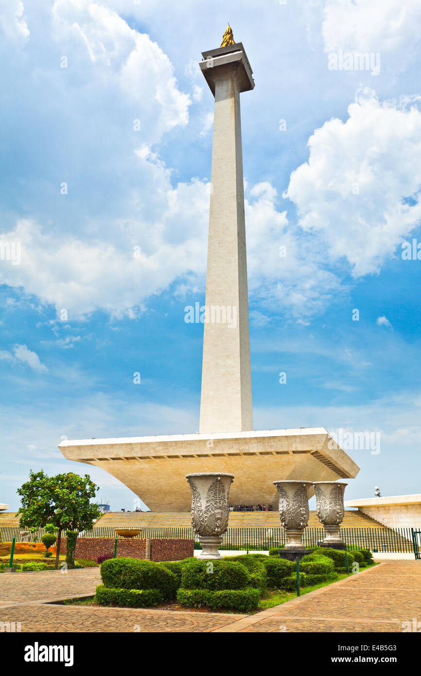 Nationaldenkmal Monas Stockfoto