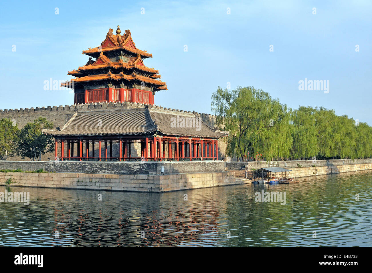 Wachturm in der verbotenen Stadt Peking Stockfoto
