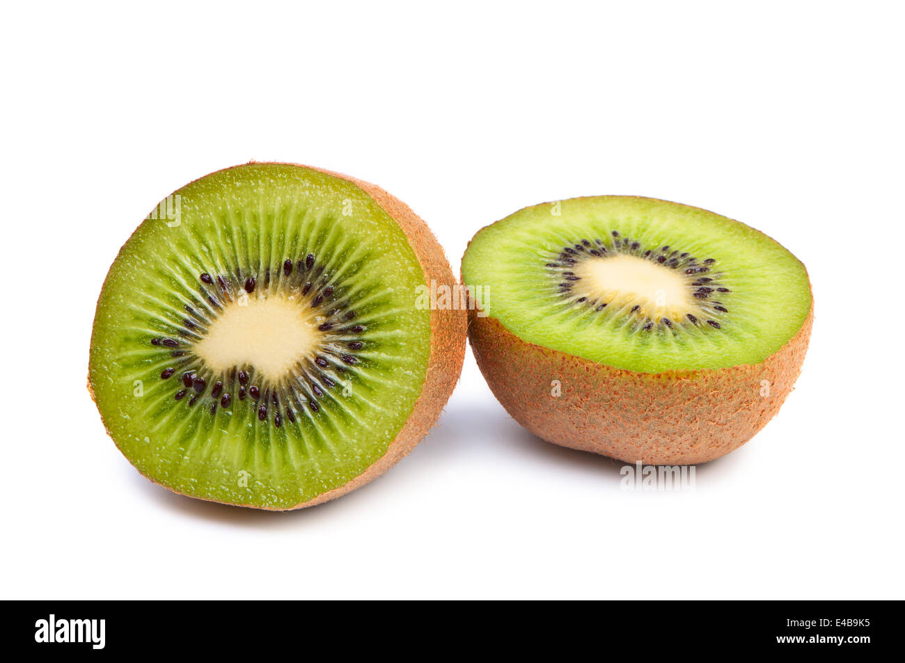 Tropische Früchte Kiwi auf weißem Hintergrund. Stockfoto