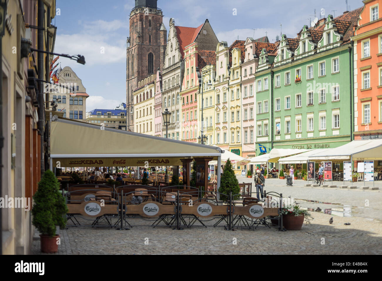 Breslau Altmarkt in sonnigen Sommertag Stockfoto