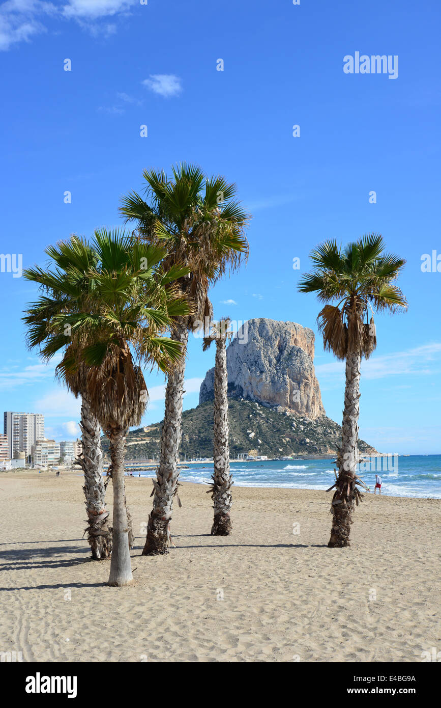 Playa del Arenal-Bol, Königreich Spanien, Provinz Alicante, Costa Blanca, Calpe (Calp) Stockfoto