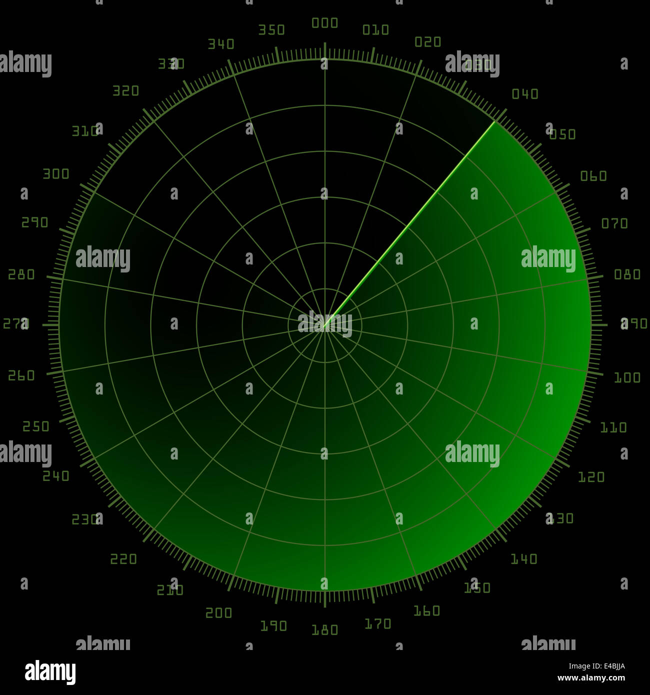 Radarschirm Stockfoto
