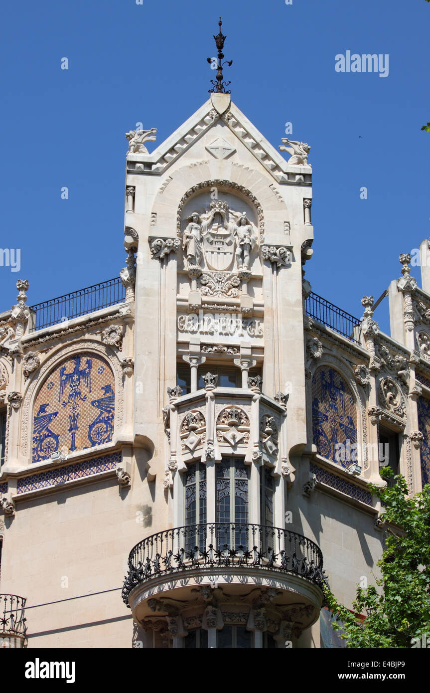 Fassade des Gran Hotel Gebäude in Palma De Mallorca, Spanien Stockfoto
