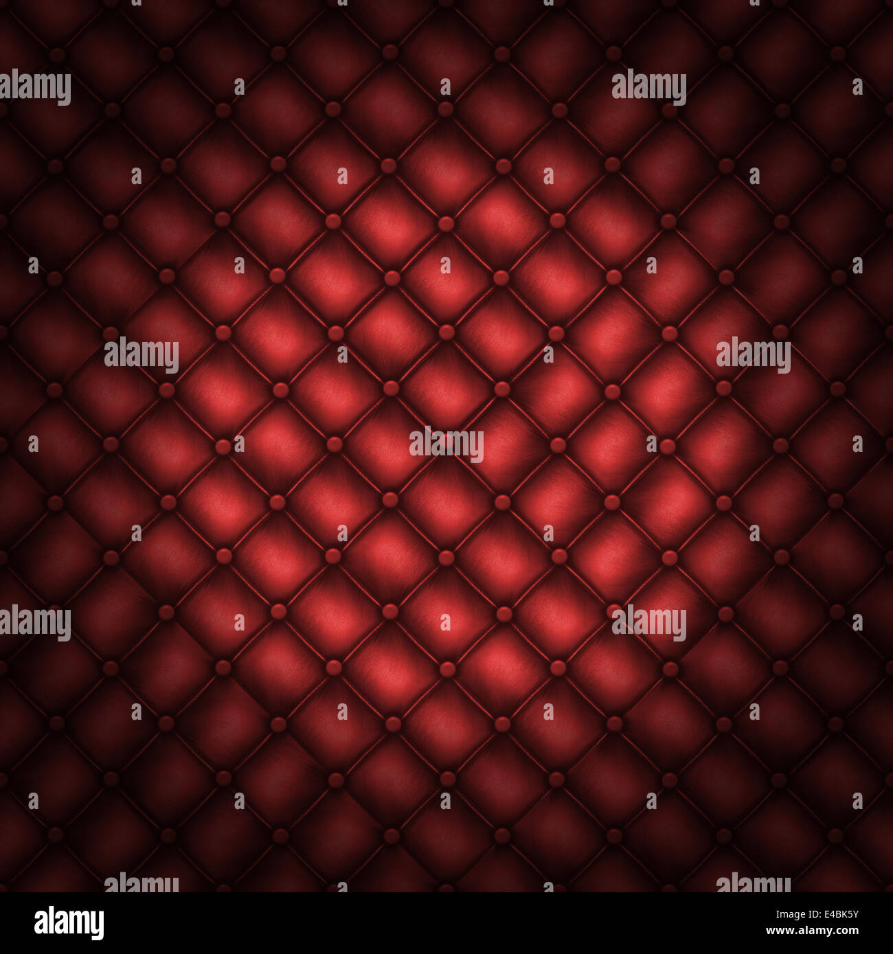 Aus gestepptem Leder Textur ein Sofa. Rote Farbe Stockfoto