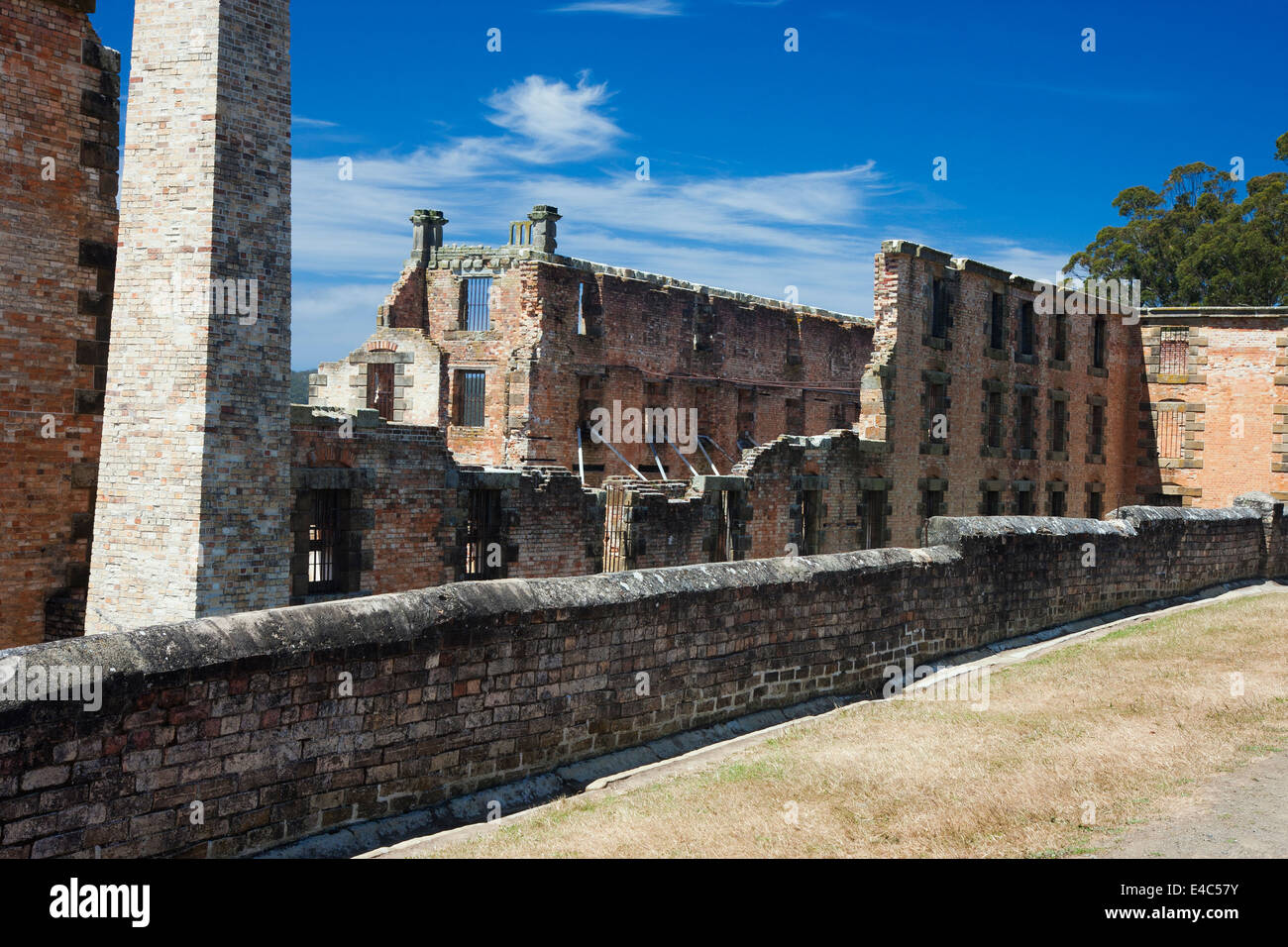 Hinter dem Strafvollzug Gebäude Stockfoto