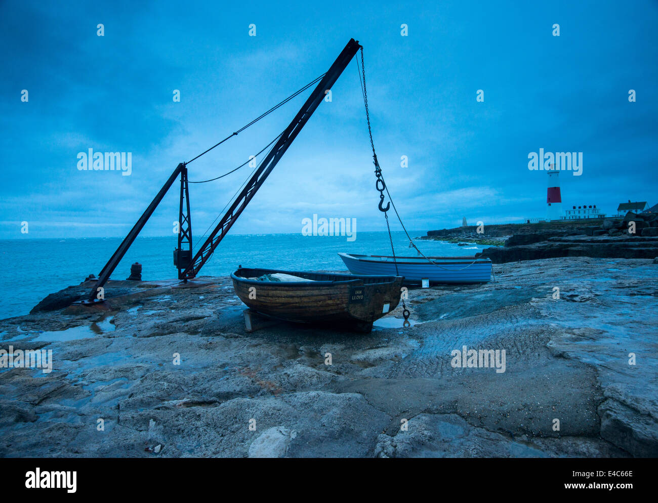 Launisch Morgen um Portland Bill in Dorset, England UK Stockfoto