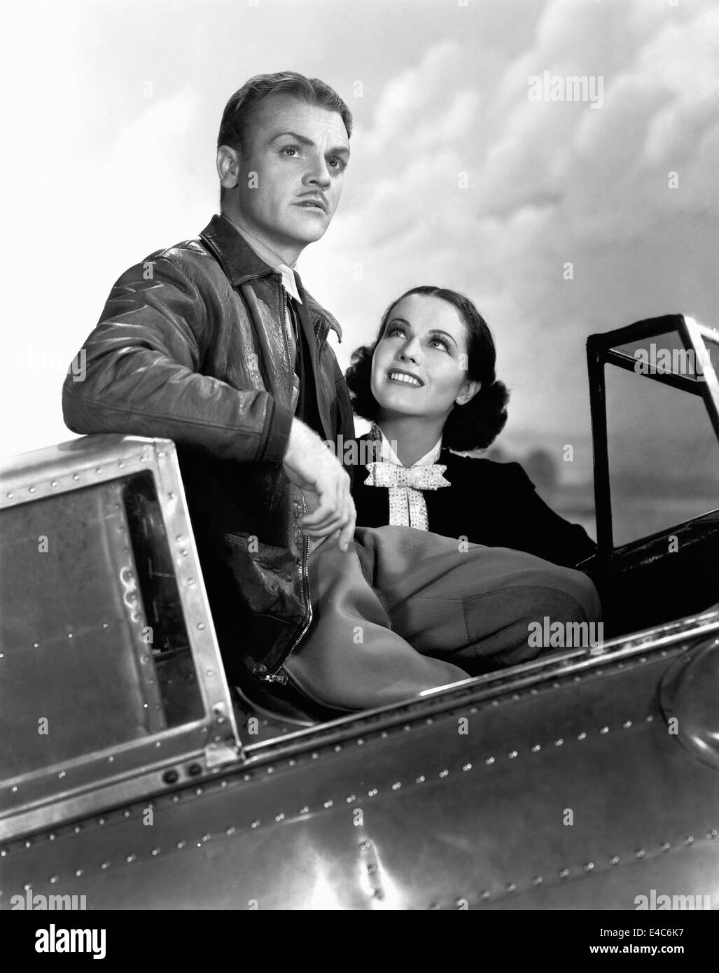 James Cagney, June Travis am Set des Films "Decke Null", 1936 Stockfoto