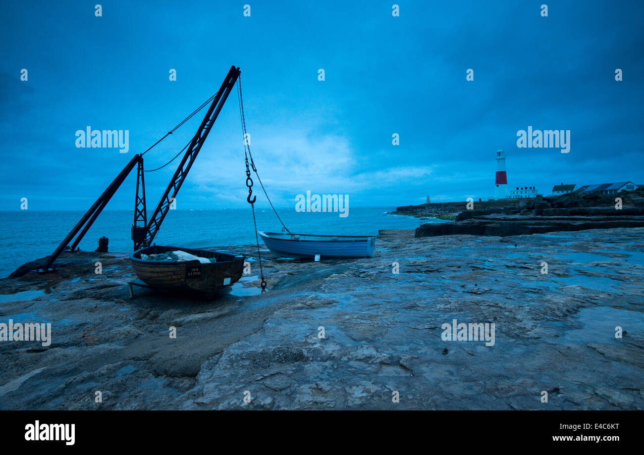 Launisch Morgen um Portland Bill in Dorset, England UK Stockfoto