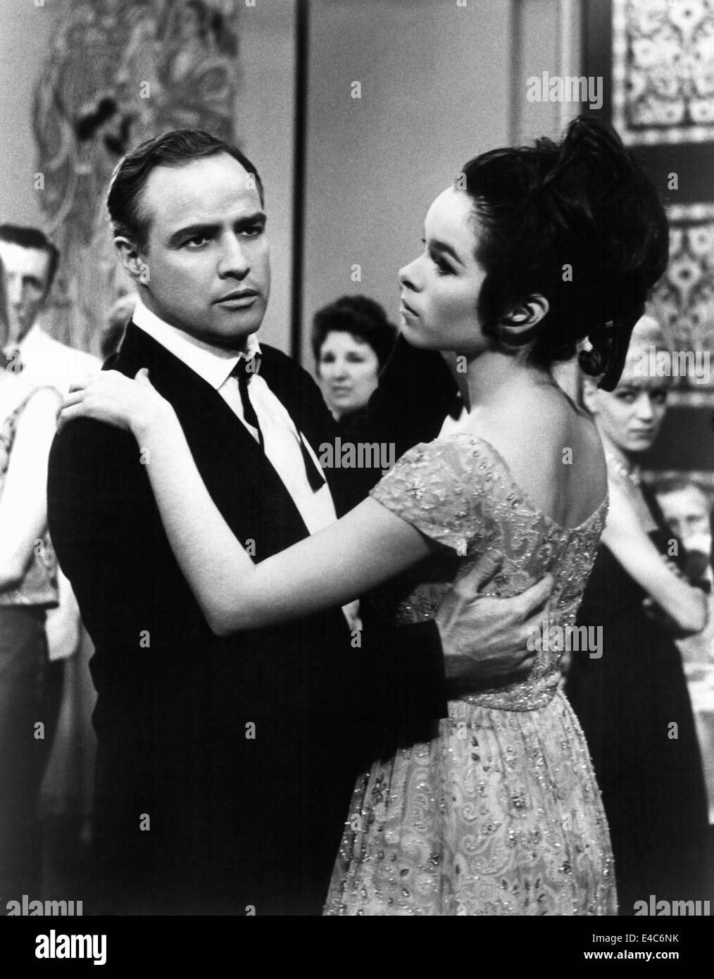 Marlon Brando, Geraldine Chaplin, am Set des Films "Eine Gräfin von Hong Kong", 1967 Stockfoto