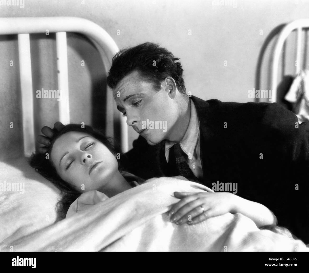 Eleanor Boardman, James Murray am Set des Stummfilms "Der Masse", 1928 Stockfoto