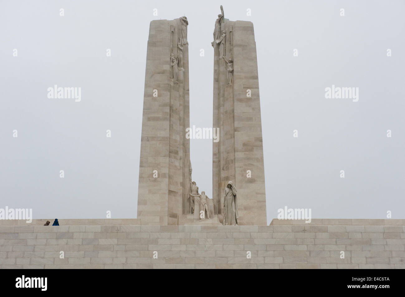 Die Vorderseite der kanadischen National Vimy Memorial gewidmet dem Andenken von Canadian Expeditionary Force Mitglieder Stockfoto