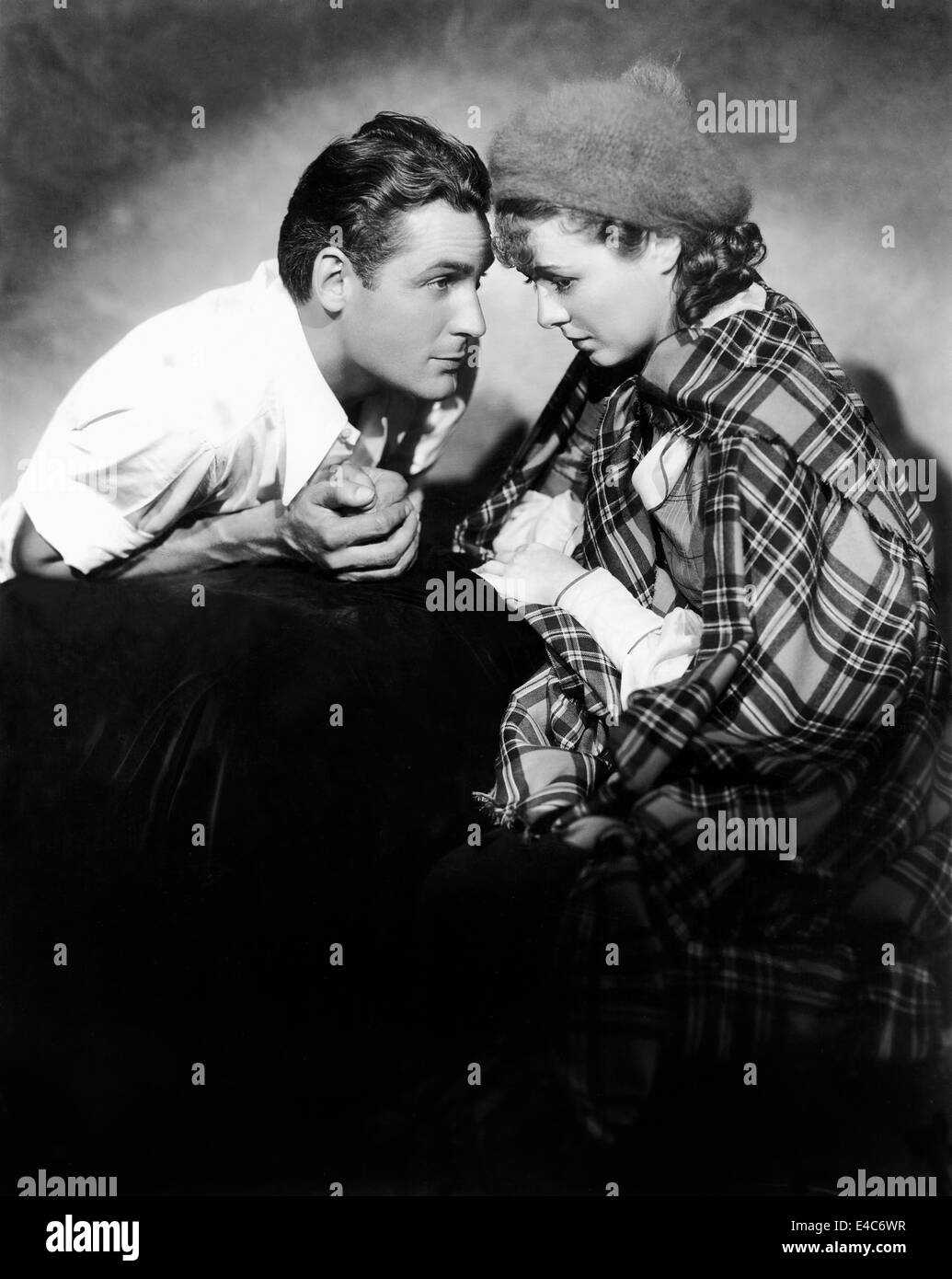 Charles Farrell, Janet Gaynor, am Set des Films, "Delicious", 1931 Stockfoto