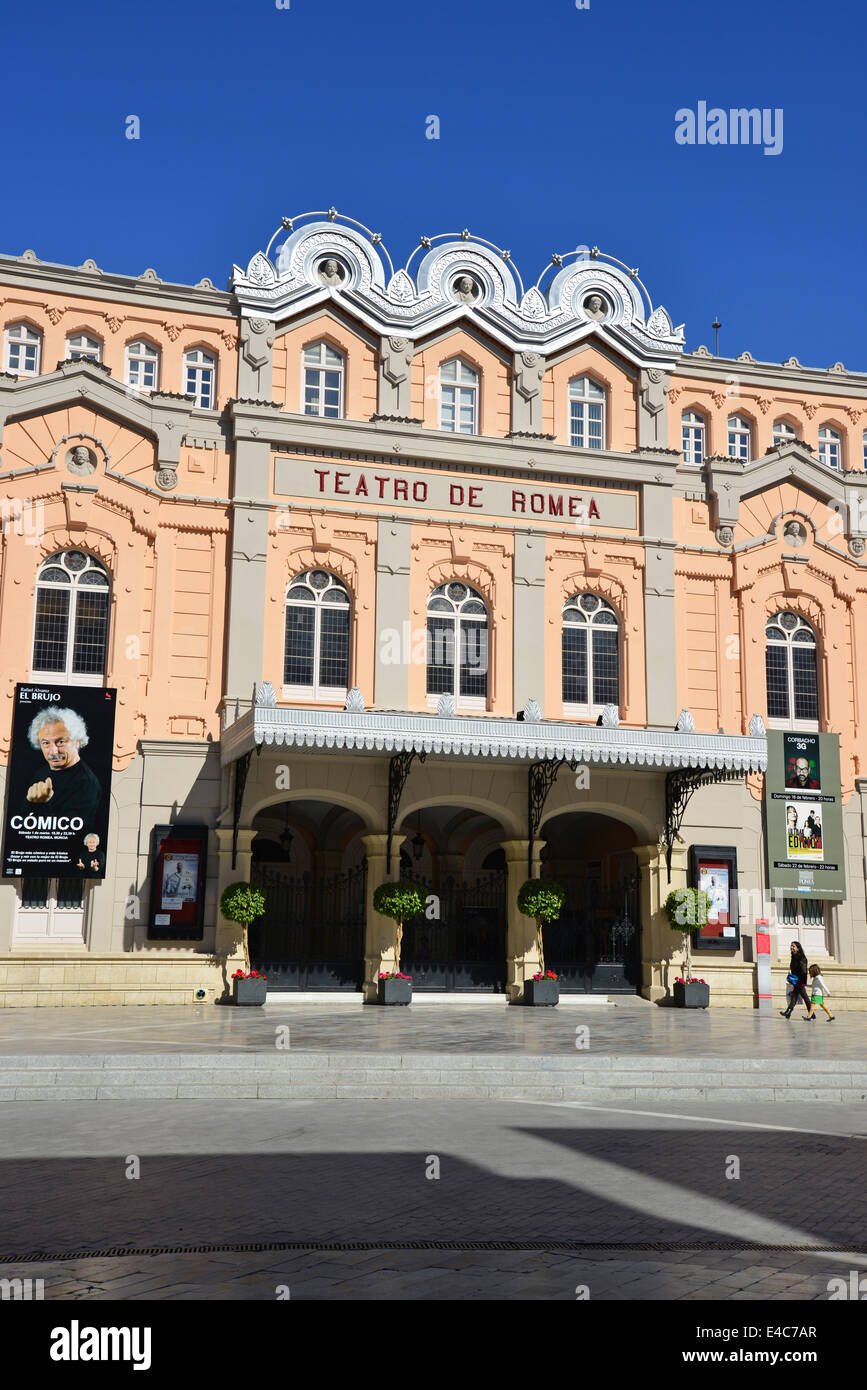 19. Jahrhundert El Teatro de Romea (Romea Theatre), Plaza Julian Romea, Murcia, Region Murcia, Königreich Spanien Stockfoto