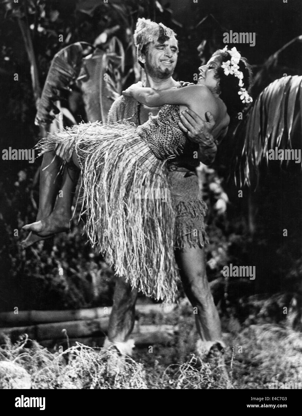 Douglas Fairbanks, Maria Alba, am Set des Films, "Mr. Robinson Crusoe", 1932 Stockfoto