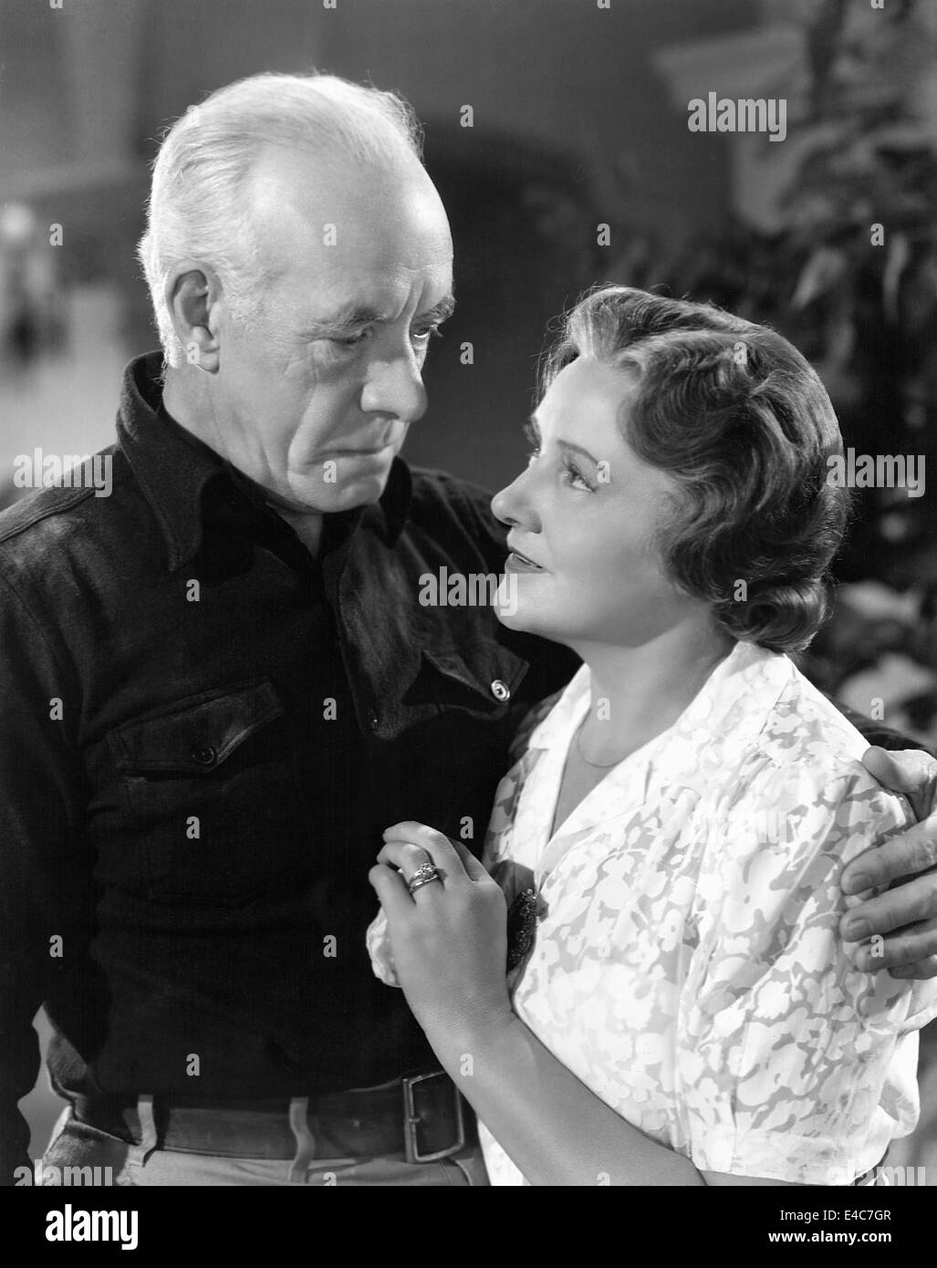 Lewis Stone, Fay Holden, am Set des Films "Out West mit des Hardys", 1938 Stockfoto