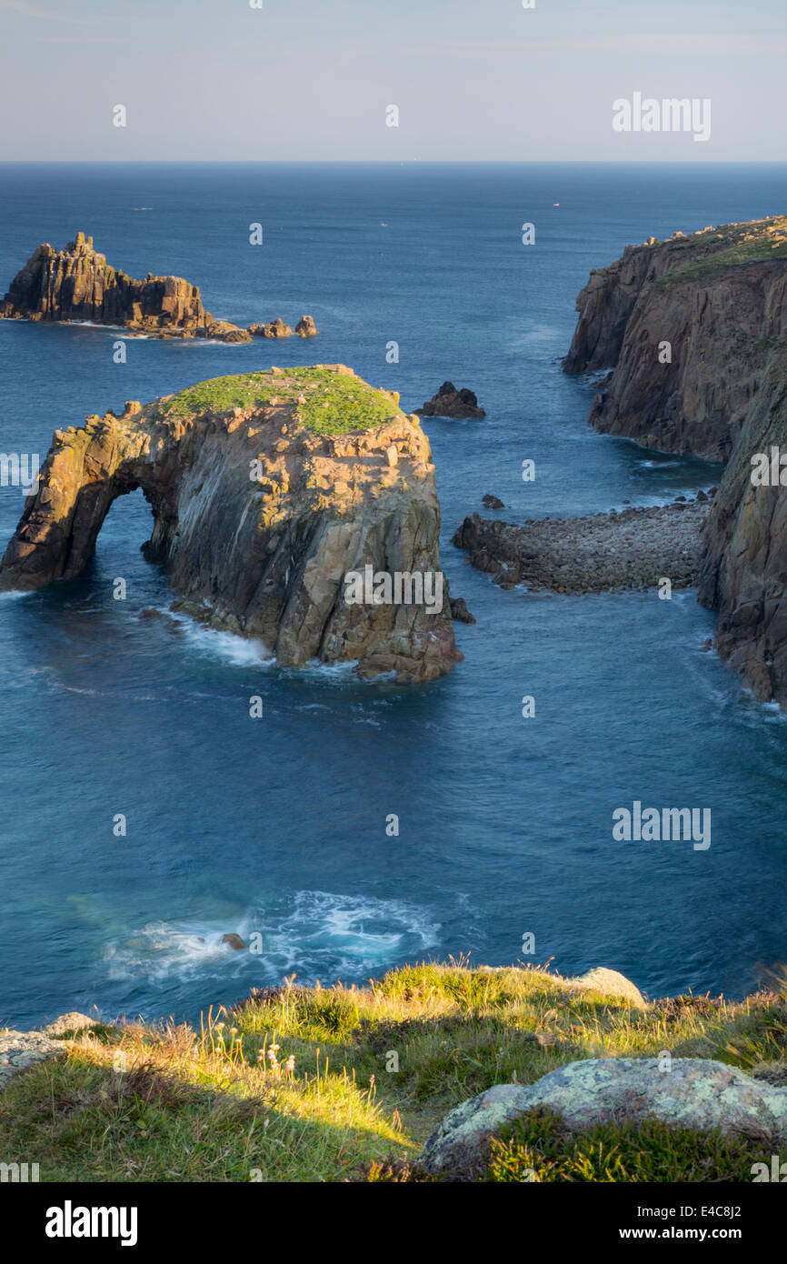 Am frühen Morgen über Lands End, Cornwall, England Stockfoto