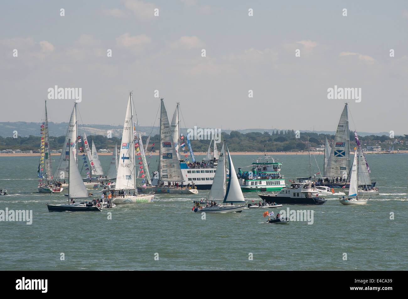 Yachten und andere Boote in Cowes, Isle Of Wight, Wngland. Stockfoto