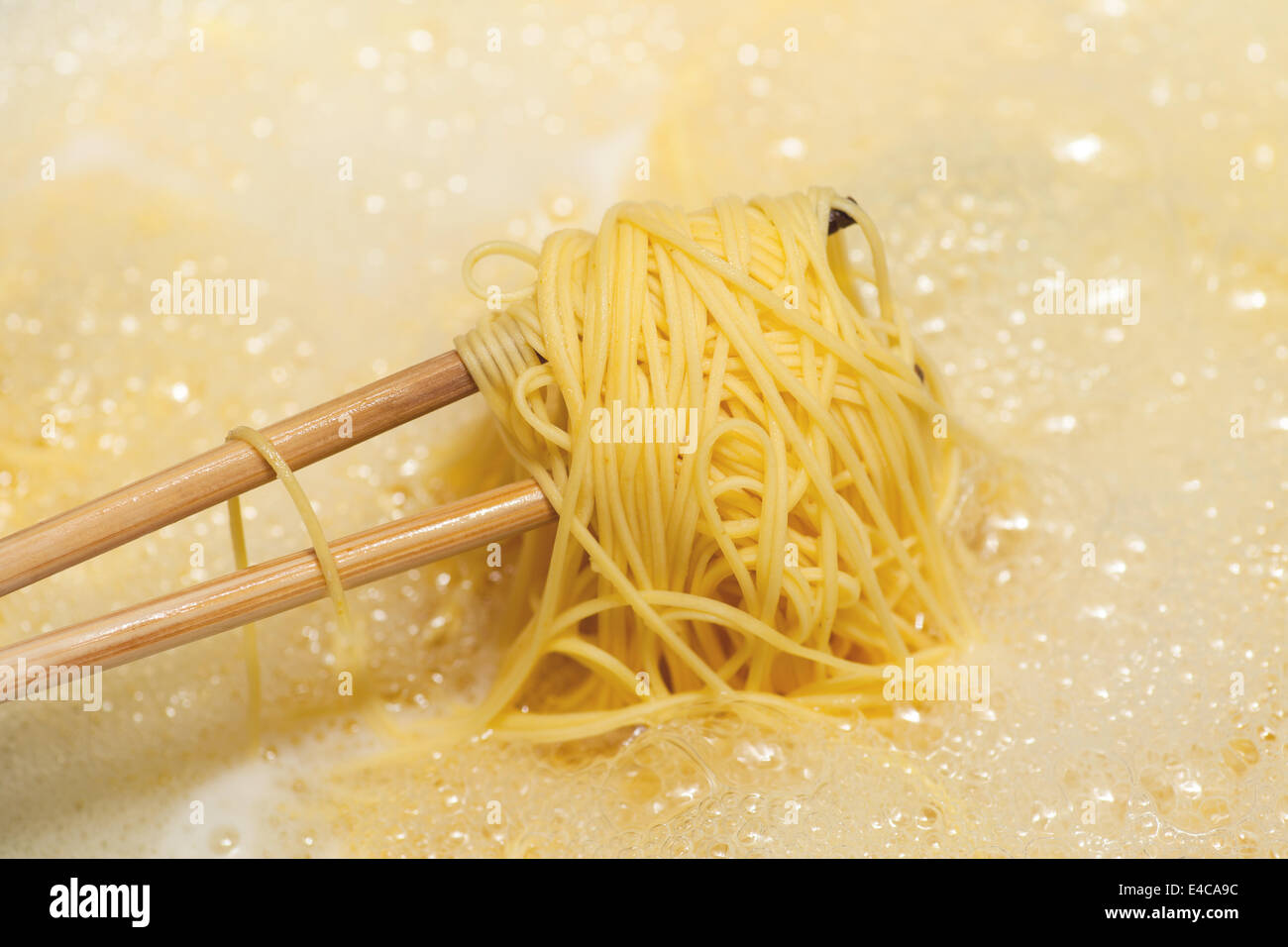 Spaghetti Kochen Stockfoto