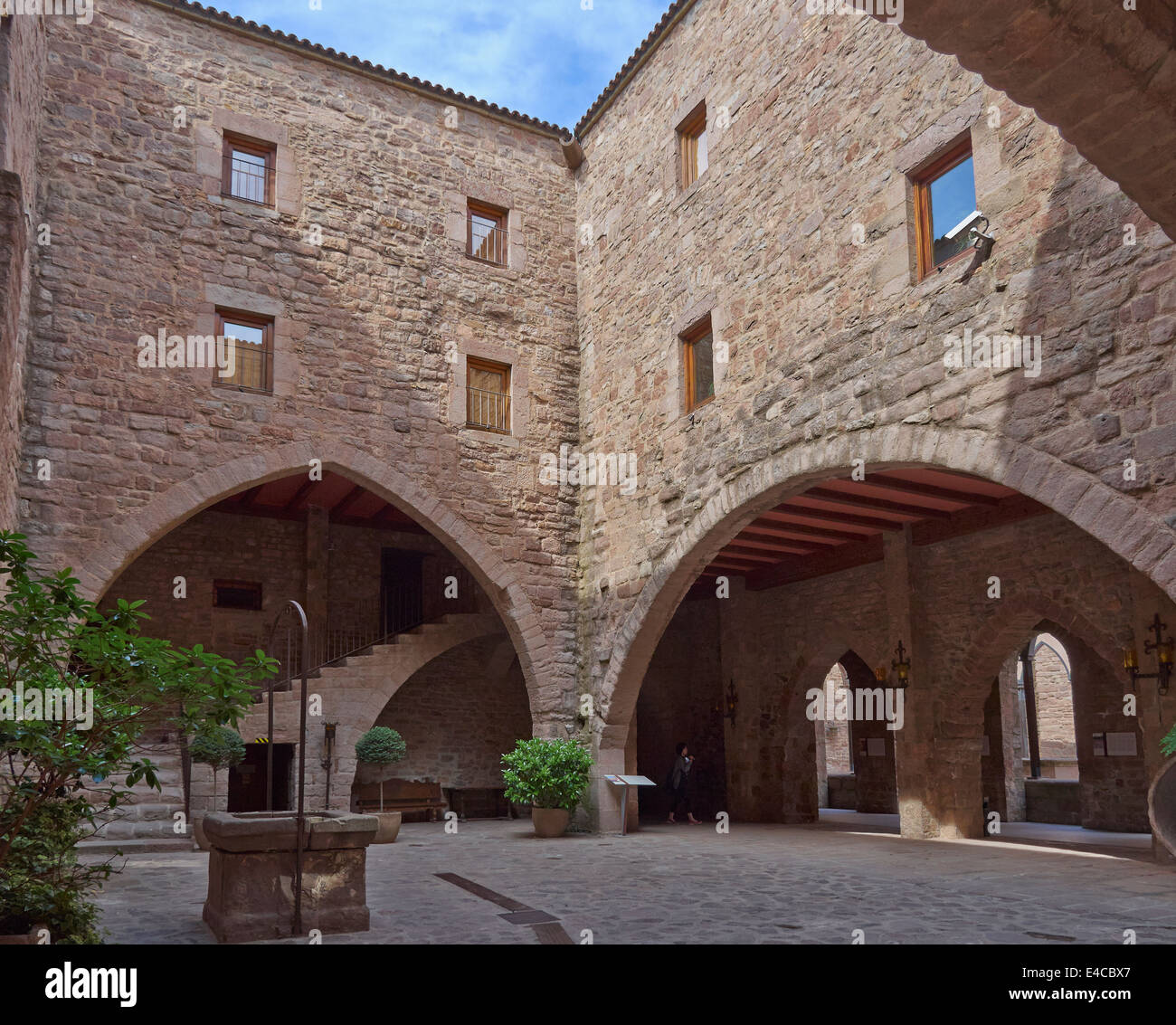 Parador de Cardona, Katalonien, Spanien. Herzoglichen Hof. Stockfoto