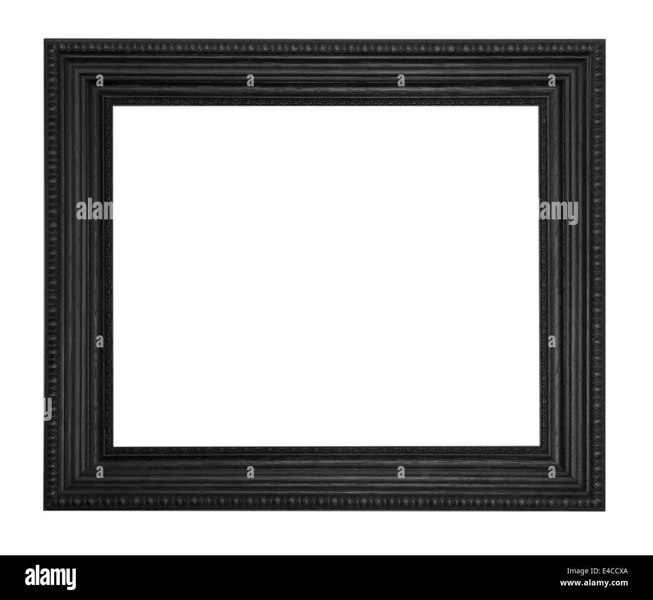 Holzrahmen alt isoliert auf weißem Hintergrund. Stockfoto
